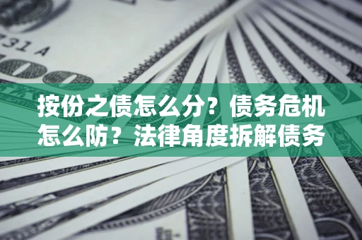 济南按份之债怎么分？债务危机怎么防？法律角度拆解债务分配与风险自保指南