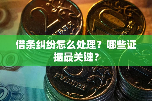 济南借条纠纷怎么处理？哪些证据最关键？