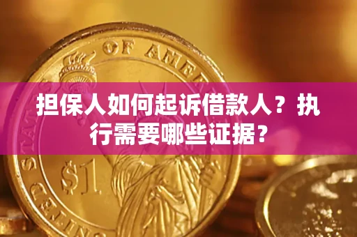 济南担保人如何起诉借款人？执行需要哪些证据？
