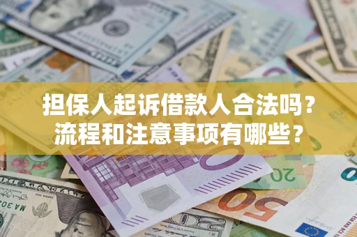 济南担保人起诉借款人合法吗？流程和注意事项有哪些？