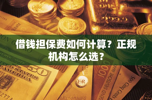 济南借钱担保费如何计算？正规机构怎么选？