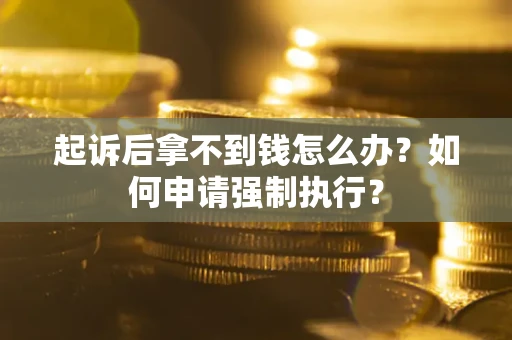济南起诉后拿不到钱怎么办？如何申请强制执行？