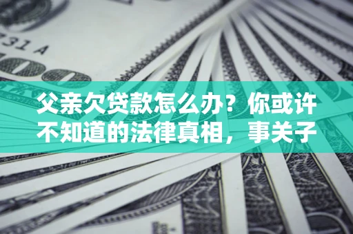 济南父亲欠贷款怎么办？你或许不知道的法律真相，事关子女未来
