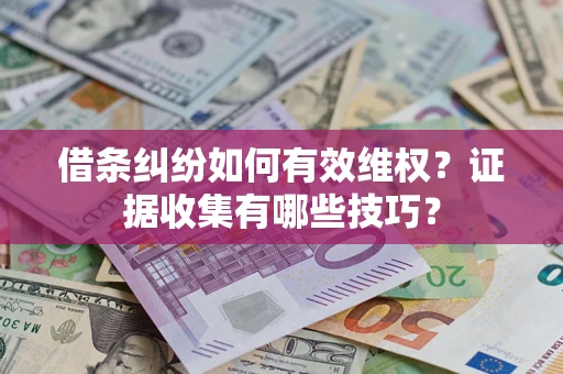 济南借条纠纷如何有效维权？证据收集有哪些技巧？