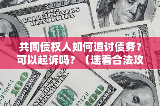 济南共同债权人如何追讨债务？可以起诉吗？（速看合法攻略）